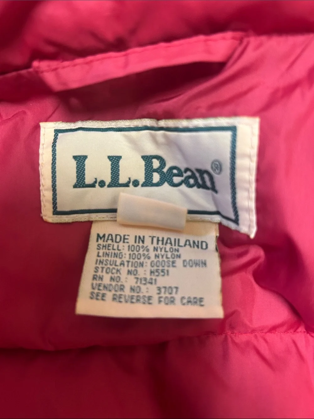 L.L. Bean Vintage Goose Down  Puffer Vest